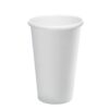 Empty white paper cup isolated